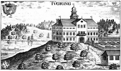Tigring Castle in 1680 in Moosburg (Carinthia) by Johann Weikhard von Valvasor
